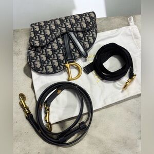 Christian Dior Mini Saddle Belt Bag Full Set